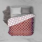 Double/Single Bed White and Red-Comforter