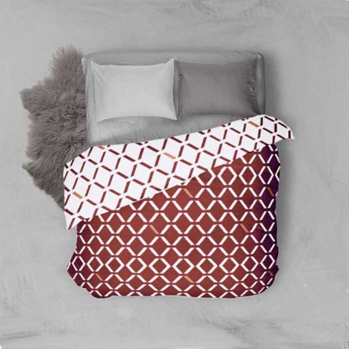 Double/Single Bed White and Red-Comforter