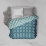 Double/Single Bed-Turquoise-geometric-Comforter