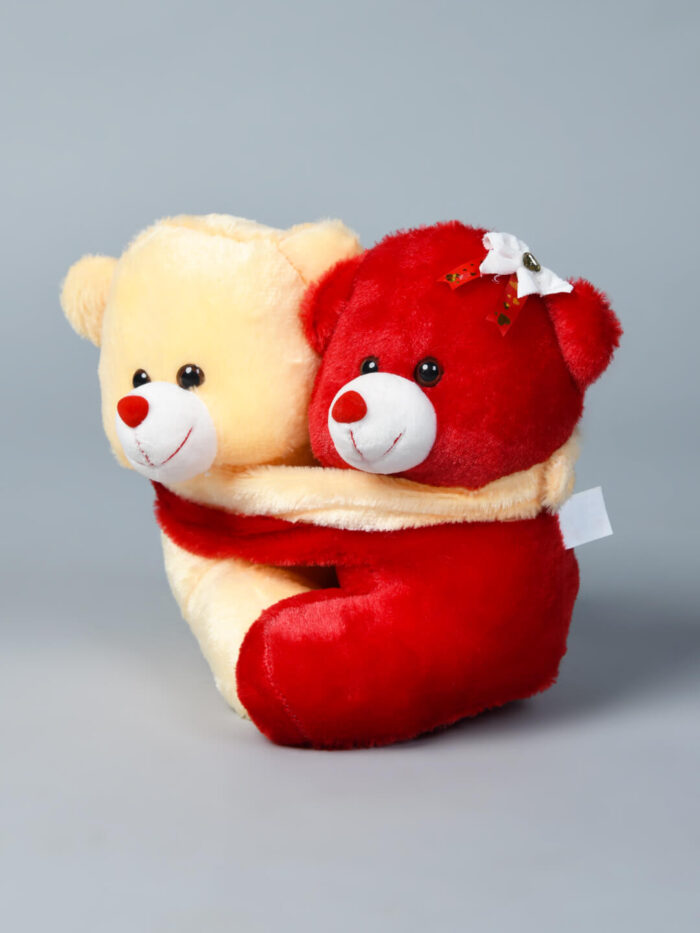 kwality-dreams-teddy-bear-pair-red-and-light-yellow