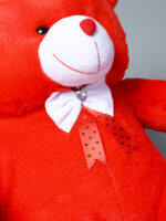 Kwality Dreams Delightful Red Teddy Bear with a Touch of Elegance