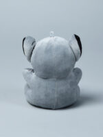 Kwality Dreams Grey Elephant Stuffed Toy with Stylish Black Bow