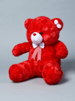 Kwality Dreams Heart-fur Teddy Bear in Vibrant Red Colour