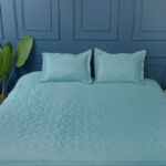 Sustainable Style Bed Spread with 2 Pillow Covers | Fractals Frond